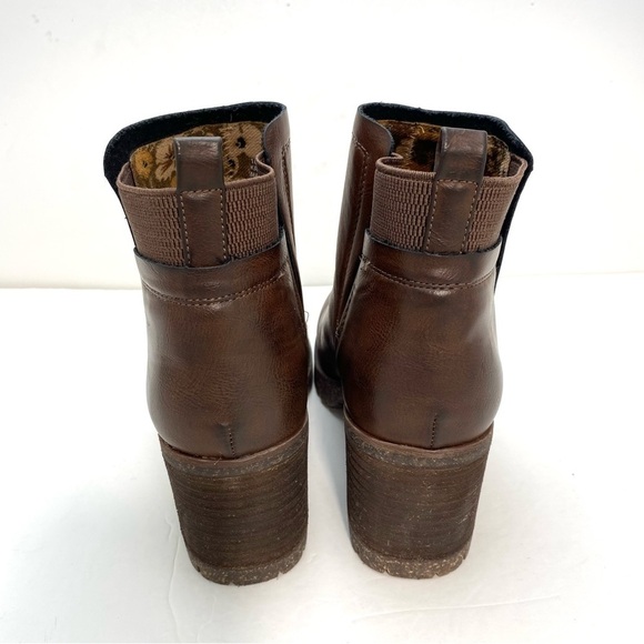 KORKS Elsie Ankle Chunky Heel Booties in Brown Size 10 - Picture 10 of 14